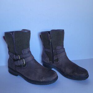 UGG Women's Simmens Stout Colorway Waterproof Winter Ankle Moto Boots. Size 9